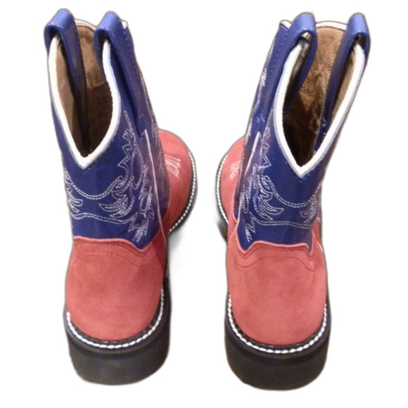 Ariat Red White Blue Fourth of July Boots Shoes Women's Size 8.5 New - Picture 3 of 4